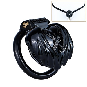 Angel Wing Wearable ABS Penis Cage with <b>Elastic</b> <b>Belt</b> Penis Restriction Device Multiple Rings for Couple Sissy Submission Control - Product Image 1