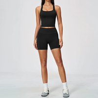 Nouvelle collection automne 2026 – Ensembles de yoga sans couture 4 pièces avec vestes et shorts assortis – Tenue de sport et fitness pour l'extérieur