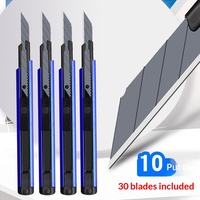 Cutter à lame tranchante pour carton et papier peint, couteau utilitaire, couteau de découpe, ouvre-boîte, grand modèle R, en stock