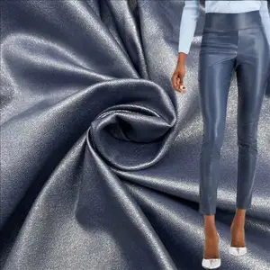 Cheap PU Coater Printed Bengaline Viscose Synthetic Leather High Stretch Fabric For Dress Pants
