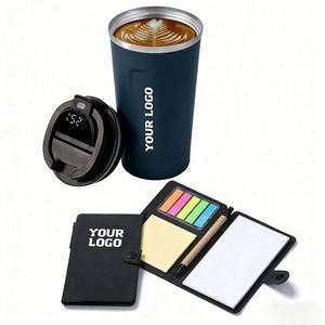 Promo Business Gift Led Lid Temperature Metal Double Walled Insulated Coffee Smart Mug <b>Cups</b> With Custom Personalise Logo - Product Image 1