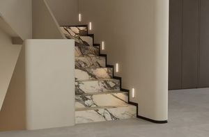 Modern White Calacatta Viola <b>Kitchen</b> Countertop Waterproof Polished Slab for Coffee <b>Table</b> Villa Hotel Lobby Hall Staircase Honed - Product Image 2