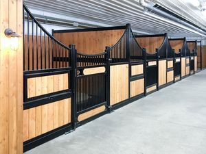 أسطبلات حصان مجلفنة بالغمس الساخن بالكامل ، أسطبلات خارجية من خشب الخيزران للخيول ، لوحة حصان مستقرة ، كشك محمول للحصان - Product Image 6