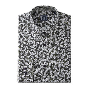 เสื้อเชิ้ตผู้ชายแขนยาวผ้าฝ้าย 100% ปกพับติดกระดุมแถวเดียว สไตล์ลำลอง รับสกรีนโลโก้ พิมพ์ลายดิจิทัล - Product Image 1