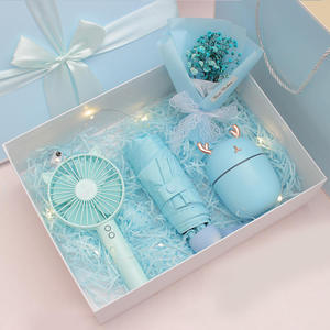 Cadeau d'anniversaire personnalisé en acier inoxydable, ensemble de produits de bureau promotionnels, ensemble cool pour petite amie, humidificateur, parapluie, thermos, tasse - Product Image 3
