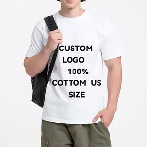 Obral besar kaus pria 100% katun poliester kualitas tinggi warna Solid pabrik grosir teknik polos dicuci untuk penggunaan musim panas