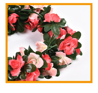 45 Kopf 8.2FT Rote Blumen girlande Rose Blumen banner Künstliche ästhetische Blumen für Hochzeits bogen Party Garden Craft