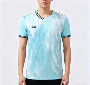 Camisetas Deportivas de Manga Corta para Bádminton, Transpirables y de Secado Rápido, de Poliéster, Unisex, con Diseño de Logotipo Personalizado, al por Mayor - Product Image 5