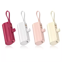 Type-c charge Powerbank 5000mAh Portable Mini chargeur de poche pour Android Ip téléphone portable Charing pratique d'urgence Charing