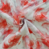 Tissu en Chiffon Viscose Premium 100% Léger, Respirant et Imprimé Effet Soie pour Robes