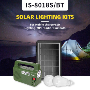Kit solaire portable professionnel pour le camping avec panneau solaire, chargeur, lumière, radio, boîte de réseau, système d'énergie de stockage domestique - Product Image 2