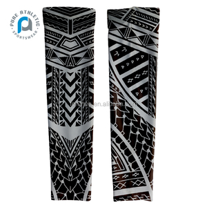 Puro fútbol, béisbol, deportes, compresión, <span class=keywords><strong>tatuaje</strong></span>, negro, mangas para el brazo - Product Image 3