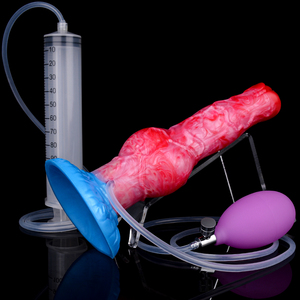 FAAK Dildo en silicone Fantasy Ejaculation Knot, pénis gonflable avec fonction de jet, ventouse, jouets sexuels anaux pour femmes et hommes, flirt - Product Image 3
