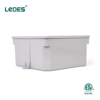Boîte de jonction étanche en PVC LEDES pour extérieur, boîtier de câblage électrique homologué ETL, boîte de câblage étanche en plastique