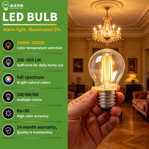 G45 <b>Edison</b> Filament Bulb E26 AC110V Manual Button Residential SMD Transparent Plastic Lampshade Color Rendering Index Constant - Product Image 6