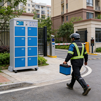 Stazione di ricarica esterna ESINO ES-DG8 PD per auto elettriche e e-bike (800W, acciaio al carbonio, 6 porte USB)