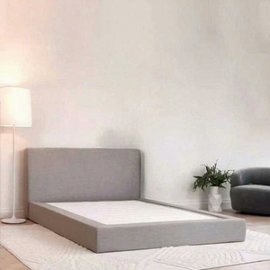 Cabecera Moderna Personalizable Horticlub con Respaldo Acolchado, Funda Extraíble, Espuma Comprimible, Juego de Cama con Velcro, Cuadrado, para Montar en la Pared - Product Image 1