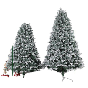 Snow Falling Christmas <b>Tree</b> PE Mixed PVC Flocked Small Snow Christmas <b>Tree</b> Factory Direct Christmas Decoration <b>Tree</b> - Product Image 1