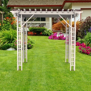 2022 cadre d'arche en vinyle réutilisable, fleurs amovibles personnalisées, décor de jardin extérieur, arbre en pvc, forme de grille, arche de mariage blanche - Product Image 2