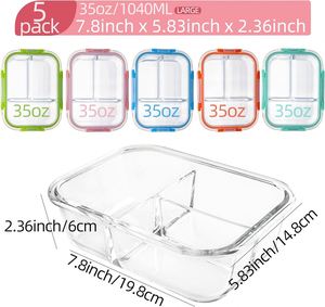 Eco Friendly Microwavable Women Lunch Box Bag Glass Rectangular Silicone Food Packaging Meal Prep Bento Lunch Box Food <b>Container</b> - Product Image 2