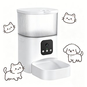 Transparent Cover <b>Automatic</b> Pet Feeder Clean Easily Smart Pet Feeder Daily Use Pet Food <b>Dispenser</b> - Product Image 1