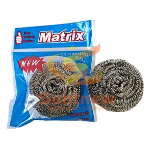 Daily necessities home cleaning ball metal scourer kitchen stainless steel 410 ss wire flat scourer