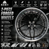 Rines Forjados de 2 Piezas Personalizados de 18-24 Pulgadas, Diseño de Malla en Y, Aluminio 6061-T6 para Autos Deportivos de Lujo