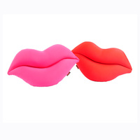Cojines Decorativos para el Hogar, el Automóvil o el Sofá, Rellenos de Microperlas Suaves y Ligeras, con Forma de Labios en 3D, Ideales para Regalo
