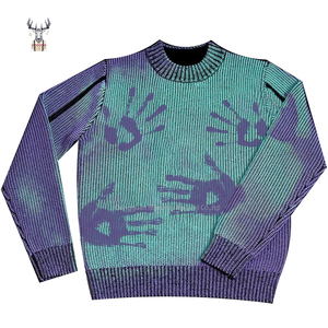 Pullover da Uomo Nanteng in Maglia Termocromica Girocollo 100% <span class=keywords><strong>Cotone</strong></span>, Stile Street Fashion Ampio e di Tendenza, Reattivo al Calore, Personalizzabile OEM - Product Image 1