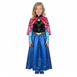 Jupe de princesse inspirée d'Anna, certifiée FAMA, en polyester rose, <span class=keywords><strong>avec</strong></span> cape et corsage brodé, pour enfants, Halloween, vente en gros - Product Image 3