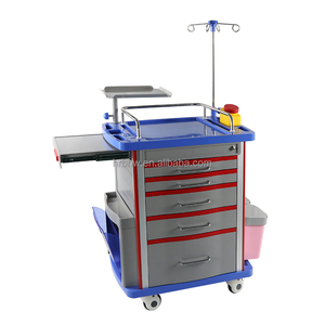 High Quality ABS Emergency Trolley Hospital ICU Room Medical <strong>Nursing</strong> Crash <strong>Cart</strong> - Product Image 2