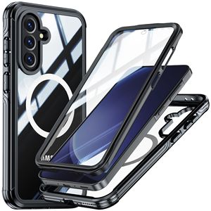 Funda Transparente Compatible con <span class=keywords><strong>Samsung</strong></span> A36 y <span class=keywords><strong>A53</strong></span>, Diseño de Armadura, Cobertura Total, con Desbloqueo de <span class=keywords><strong>Huella</strong></span> Dactilar, Agarre Magnético para Exteriores - Product Image 1
