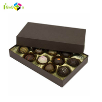 Boîte à chocolat en papier de haute qualité, modèles créatifs, design de boîte en papier noir pour chocolats
