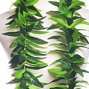 Artificial Silk Maile Leaf Long Lei KN-hl028 180CMFestival Plants <strong>Wreath</strong> for Dance Party Aloha Party Necklace Summer Beach - Product Image 6