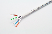 Linkwylan Gigabit 1000Mbps Cat 6 Cable Ethernet Parche de red a granel Cable en bruto LSZH 26AWG Cable de escudo trenzado de cobre trenzado Cat6