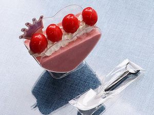 Cuencos desechables reutilizables en forma de corazón, aperitivos de plástico, Mini tazas de <span class=keywords><strong>helado</strong></span> para postres - Product Image 4