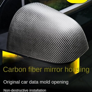 แผ่นป้องกันกระจกมองข้างคาร์บอนไฟเบอร์สำหรับรถยนต์เทสล่า รุ่น Model Y/3 แบบสั่งทำจากโรงงาน - Product Image 3