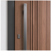 Custom Modern Soundproof Solid-Core Fire-Rated Interior Prehung Door Timber Door Solid Wooden Grille Entry Door Villa Hotel
