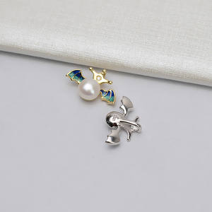 จี้เงินแท้ S925 สไตล์เกม ญี่ปุ่น-เกาหลี สำหรับผู้หญิง พร้อมถาดเปล่าสำหรับใส่ไข่มุก  อะไหล่ทำเครื่องประดับ DIY รุ่น 621 - Product Image 2