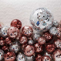 Vente en gros 2-200cm rouge or argenté couleur miroir boules disco pour arbre suspendus décorations maison fête boîte verre miroir boule