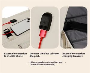 Sac à dos pour ordinateur portable de grande capacité, pour les loisirs, les voyages d'affaires, les étudiants, en tissu Oxford, imperméable, antivol, avec fermeture éclair USB, personnalisable - Product Image 6