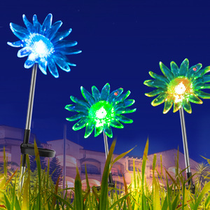 Hongyixuan Solar Acrylic Sunflower Garden <b>Lights</b> Stainless Steel Stake Landscape Outdoor <b>Pathway</b> Yard Decor - Product Image 5