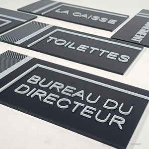 Letrero de Inodoro Personalizado de Fábrica, Placa de Nombre Moderna para Puerta de Casa/Habitación, Letreros de Número de Puerta de Acrílico para Apartamentos y Hoteles - Product Image 1