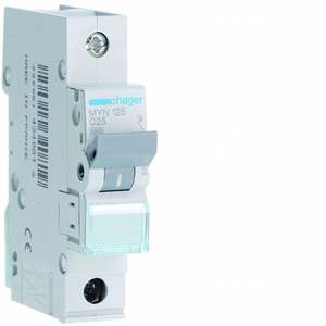 MYN125 Personalizzabile con Hagers MCB 4500A 1P curva C 25A 1 modulo - Product Image 1