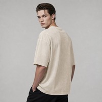 T-shirt Oversize Minimaliste Moderne Premium 235g en Coton Filé Ring-Spun 100% Style Luxe Alternative Service Personnalisé OEM/ODM