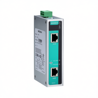 Injecteur/Prenseur PoE Moxa INJ-24A, Alimentation Ethernet 24V 100W, 2 Ports, Montage sur Rail DIN, Réseaux Industriels, Taïwan