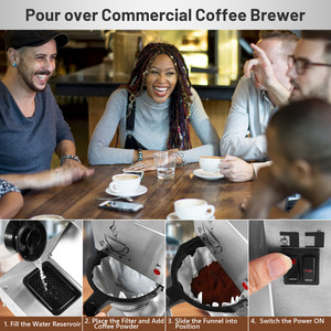 Cafetera Comercial de Acero Inoxidable con Filtro para Servir Café, Ideal para Restaurantes, Hoteles, Cafeterías y Oficinas - Product Image 5