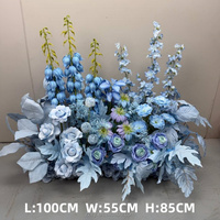 Décoration de sol pour allée de mariage en rangée de fleurs artificielles en soie DIY, taille et couleur personnalisables en gros pour l'aménagement de scène