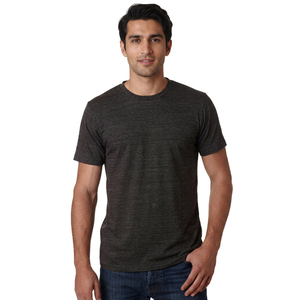 Camiseta Blanca Tri-Blend 50% Poliéster 25% Algodón 25% Rayón Corte Regular Casual para Hombre Unisex - Product Image 1