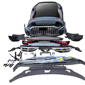 Kit Carrozzeria Horch per <span class=keywords><strong>Audi</strong></span> A8 <span class=keywords><strong>D4</strong></span> (2011-2017) Aggiornamento Stile A8 D5 (2023) con Paraurti, Fari, Fanali Posteriori, Cofano e Parafanghi - Product Image 2